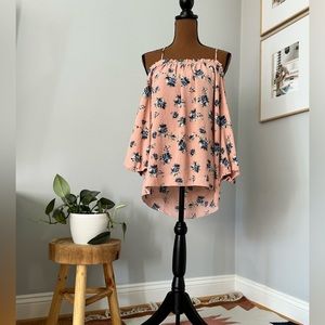 Paper Crane off the shoulder flowy size large blouse